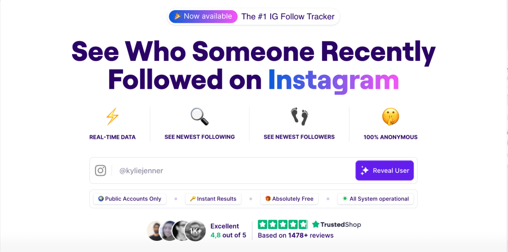 Recently Followed — Best for Tracking Recent Follow Activity on Instagram

